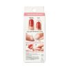 KISS imPRESS Long-Lasting Short Square Gel Press-On Nails, Glossy Medium Red, 'Adore You', 33 Ct.