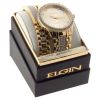 Elgin Adult Male Analog Watch and Bracelet Set in Gold Two-Tone with Crystals (FG160016GTST)